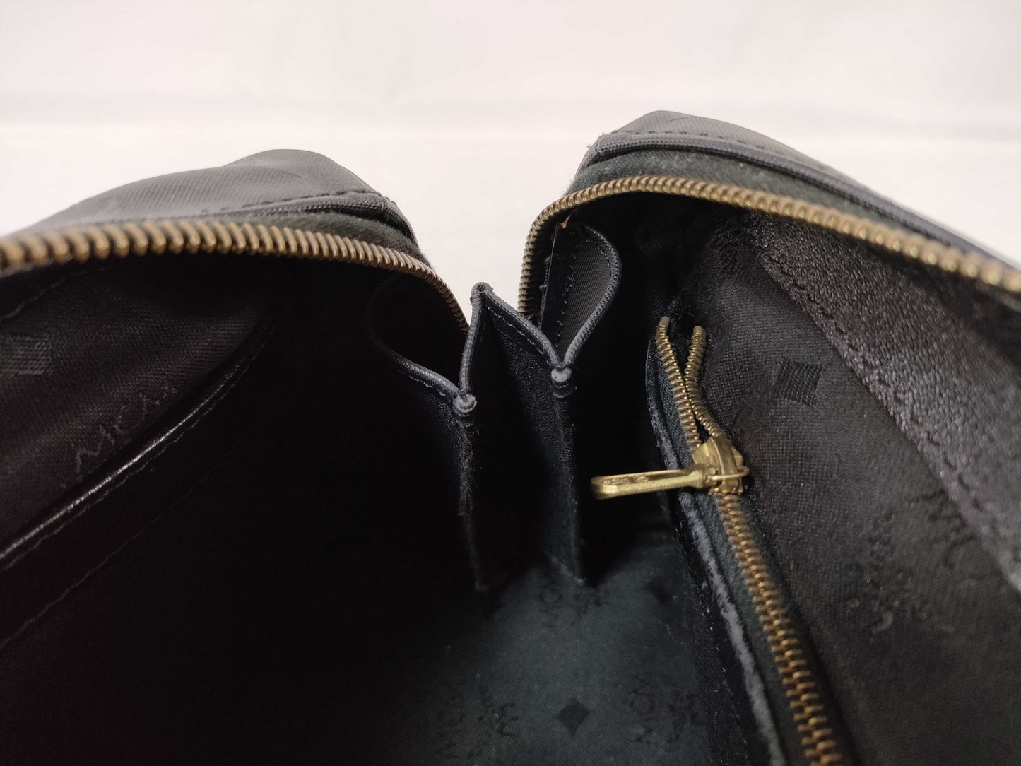 MCM Nylon x Leather Mini Boston Bag