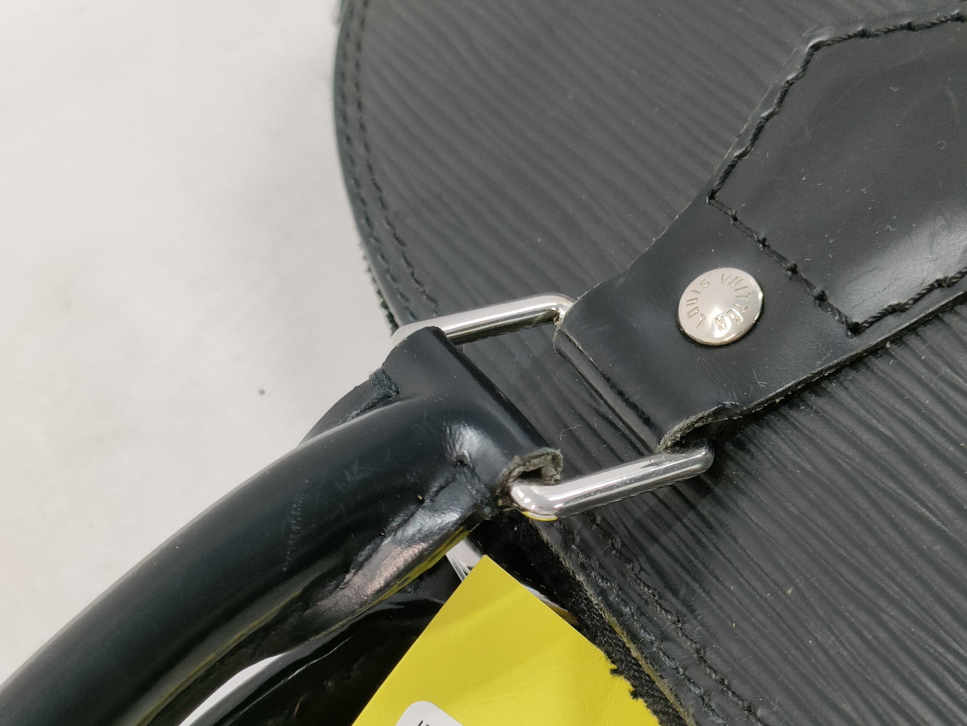 LOUIS VUITTON Epi Alma PM Boston Bag with Cracked Zipper Rail