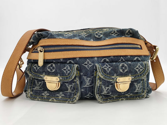 LOUIS VUITTON Monogram Denim Baggy PM Shoulder Bag