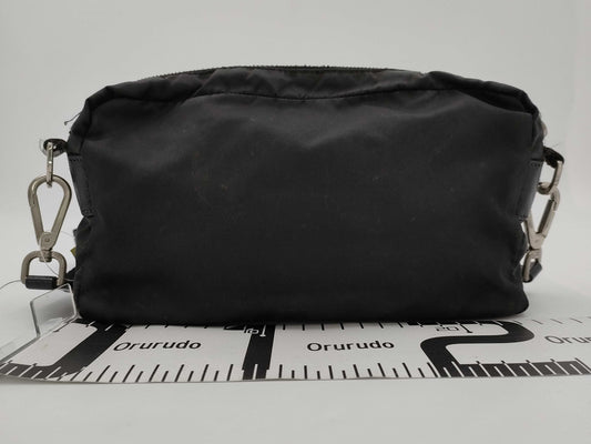 PRADA nylon and leather shoulder bag