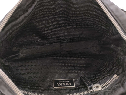 PRADA nylon and leather shoulder bag
