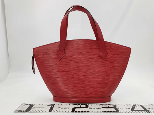 LOUIS VUITTON Epi Saint-Jacques Red Handbag