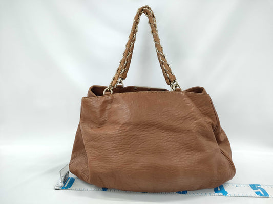 FENDI Mia Chain Hand Brown Leather Shoulder Bag