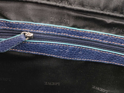 LOEWE Leather Buckle Tote/Scuff/Color Consideration Handbag