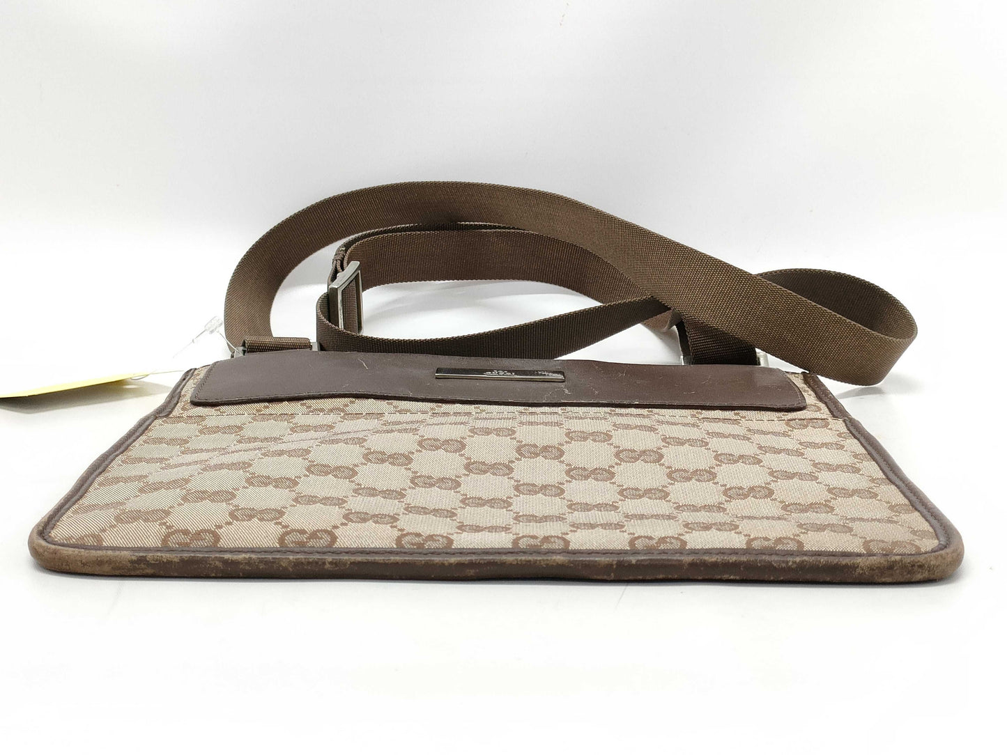 GUCCI 019・0348 GG Canvas Canvas x Leather Shoulder Bag