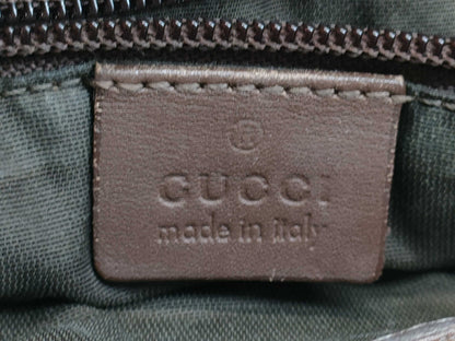 GUCCI 019・0348 GG Canvas Canvas x Leather Shoulder Bag