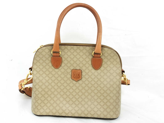 CELINE Handbag DM95 Sand Beige PVC Handbag