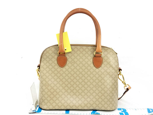 CELINE Handbag DM95 Sand Beige PVC Handbag