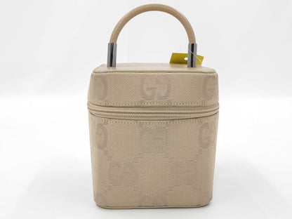 GUCCI GG Canvas Vanity/Top Handle Vanity Bag