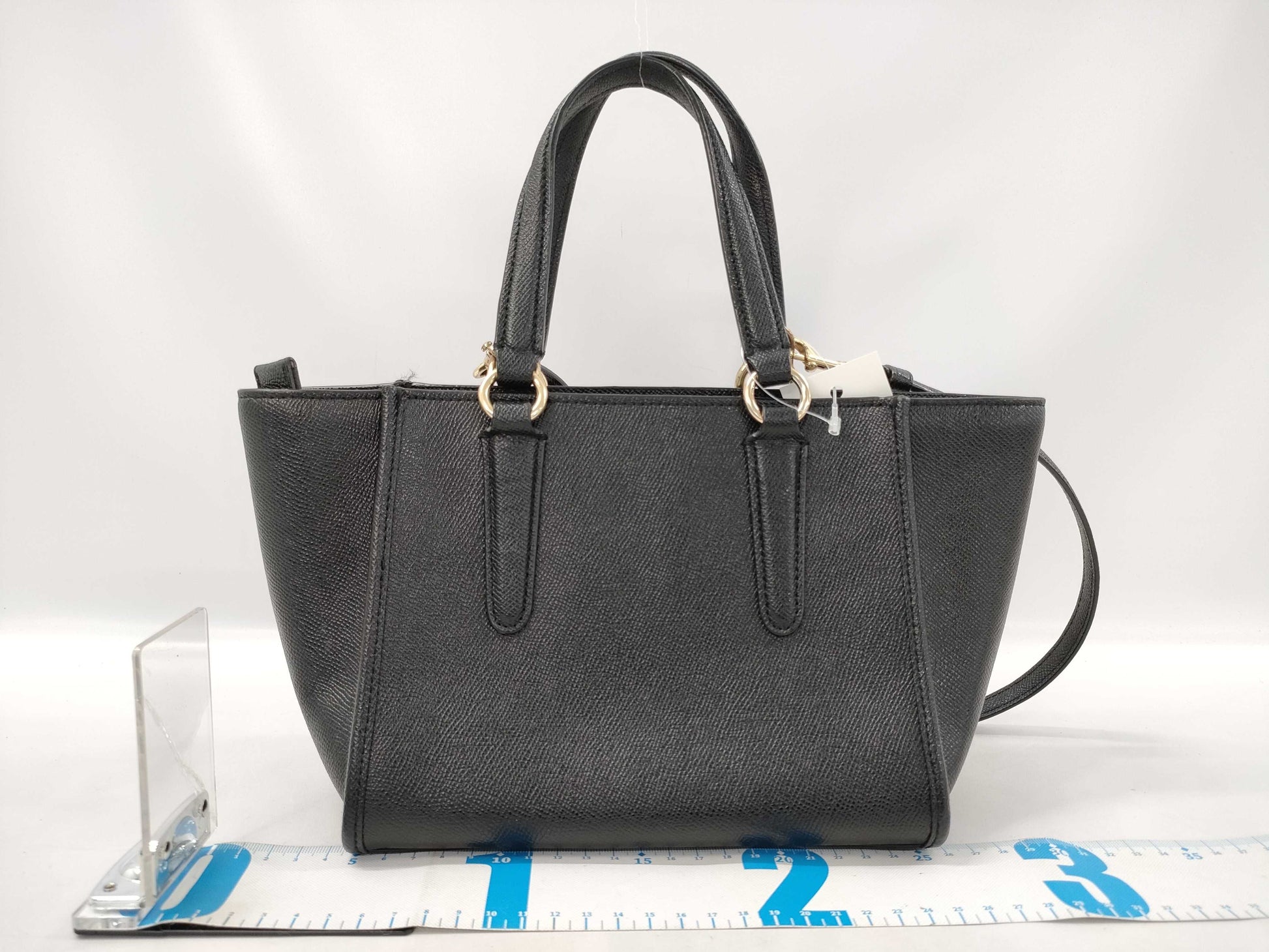 COACH Leather 2-Way Handbag with Stitch F11925