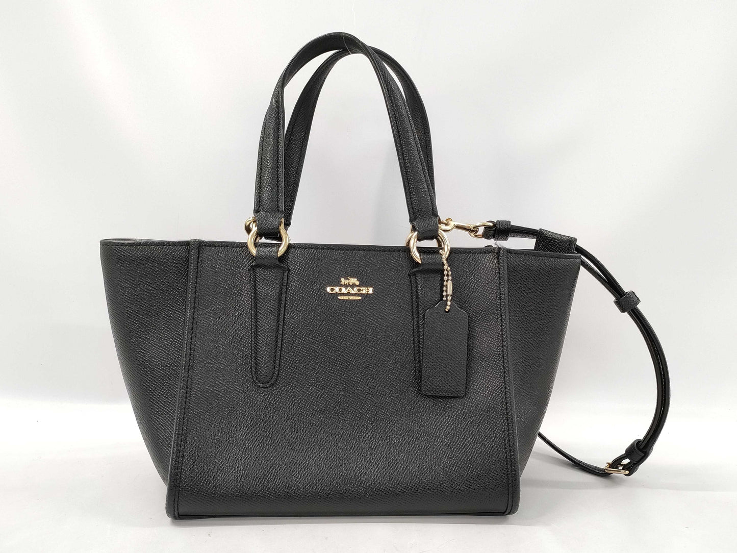 COACH Leather 2-Way Handbag with Stitch F11925