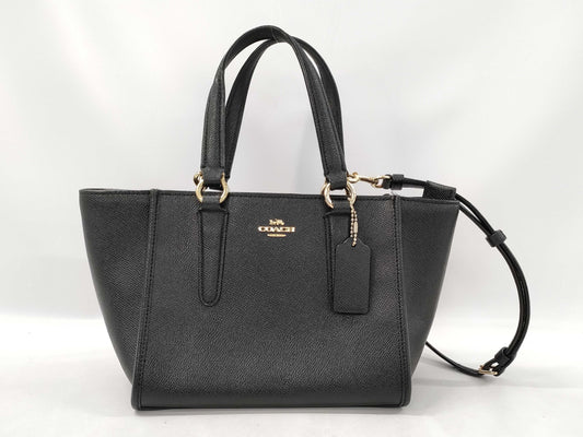 COACH Leather 2-Way Handbag with Stitch F11925
