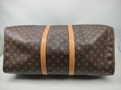 LOUIS VUITTON Monogram M41414 Keepall Bandouliere 55 Boston Bag with Lock