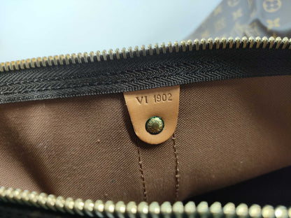LOUIS VUITTON Monogram M41414 Keepall Bandouliere 55 Boston Bag with Lock