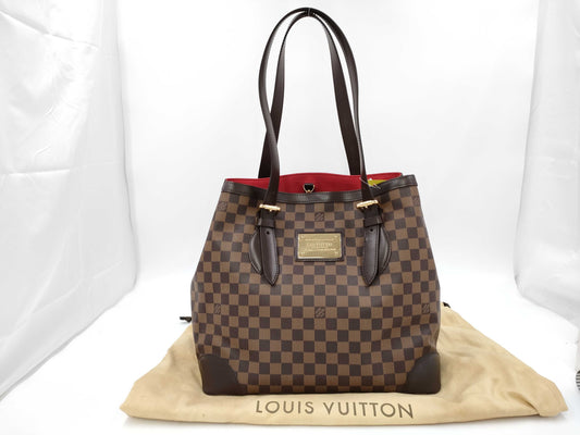 LOUIS VUITTON Damier N51204 Hampstead MM Shoulder Bag with Marker Pen Marks on Pocket