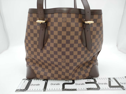 LOUIS VUITTON Damier N51204 Hampstead MM Shoulder Bag with Marker Pen Marks on Pocket
