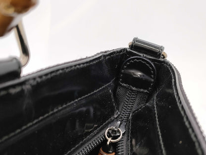 GUCCI Bamboo Nylon Handbag Handbag