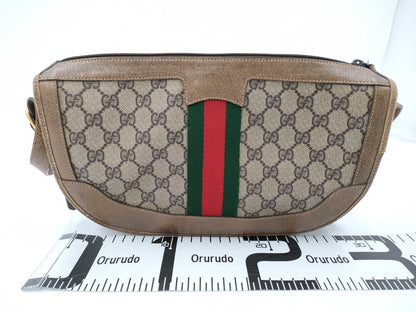 GUCCI GG Supreme Sherry Line Vintage Horizontal Shoulder Bag