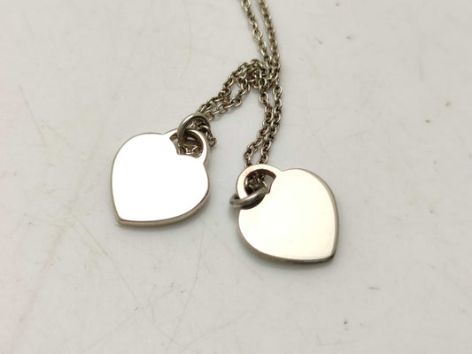 Tiffany & Co. Return to Tiffany Return to Blue/Double Heart Necklace Necklace