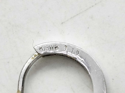 D0.10ct/0.10ct K18WG 2.0g Earrings 