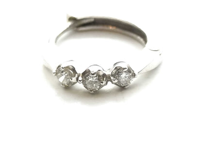 D0.10ct/0.10ct K18WG 2.0g Earrings 