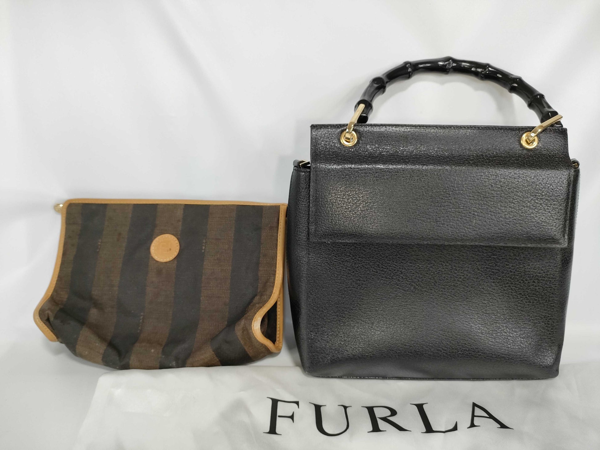 GUCCI Bamboo Fendi Bag Set of 2 Handbags