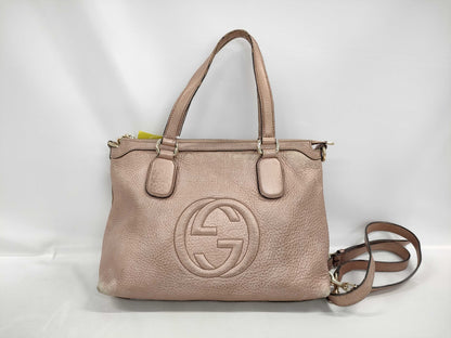 GUCCI Soho 308362 Pink Tote Bag