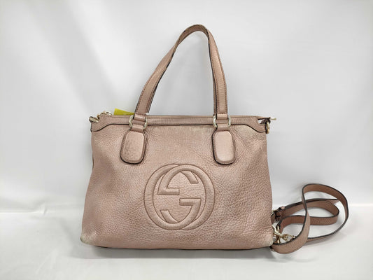GUCCI Soho 308362 Pink Tote Bag