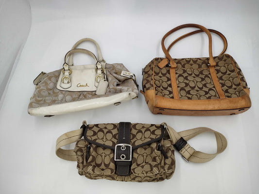 COACH Signature 3-Piece Handbag Set