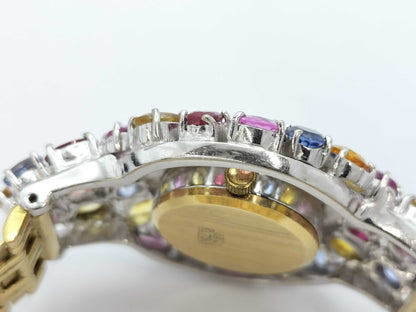 CHESS Hand-Wound Watch, Sapphire, Diamond, 18K Gold, 57.4g, Other Accessories 