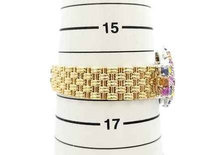 CHESS Hand-Wound Watch, Sapphire, Diamond, 18K Gold, 57.4g, Other Accessories 