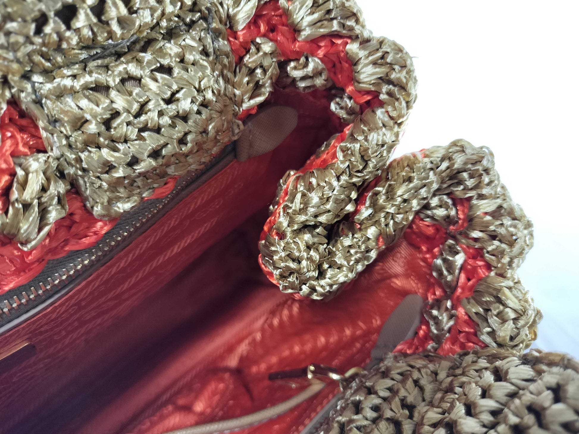 PRADA Raffia/BN2303 Tote Bag
