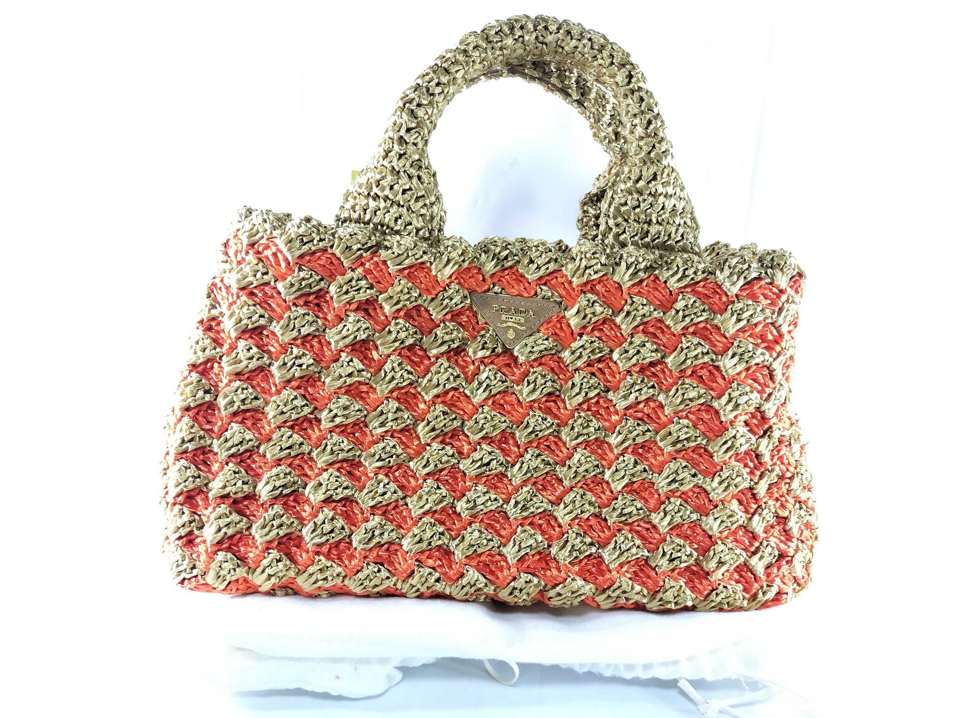 PRADA Raffia/BN2303 Tote Bag