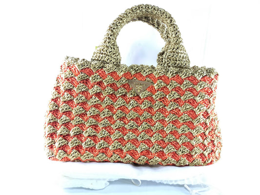 PRADA Raffia/BN2303 Tote Bag
