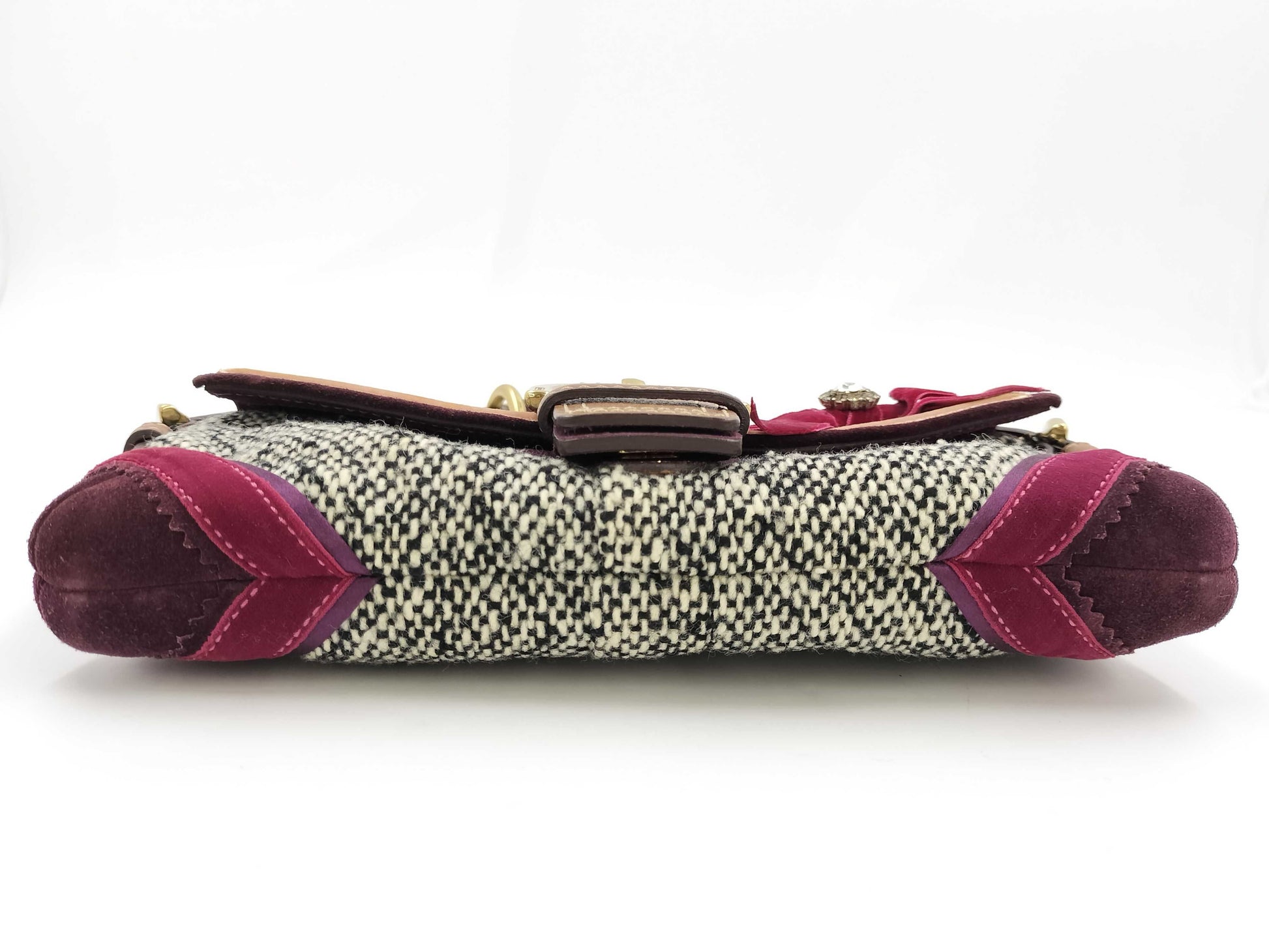 COACH Soho Tweed Demi Flap Bag C052-8F01 Limited Edition Velour Handbag
