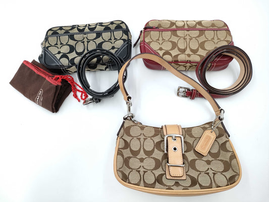 COACH Signature Mini Shoulder Handbags 