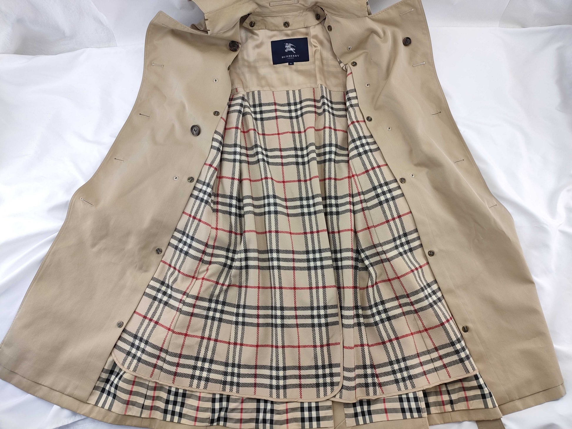 BURBERRY Trench Coat with Liner, Size 36
