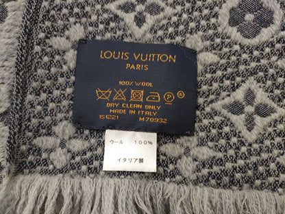 LOUIS VUITTON Monogram 100% Wool Scarf
