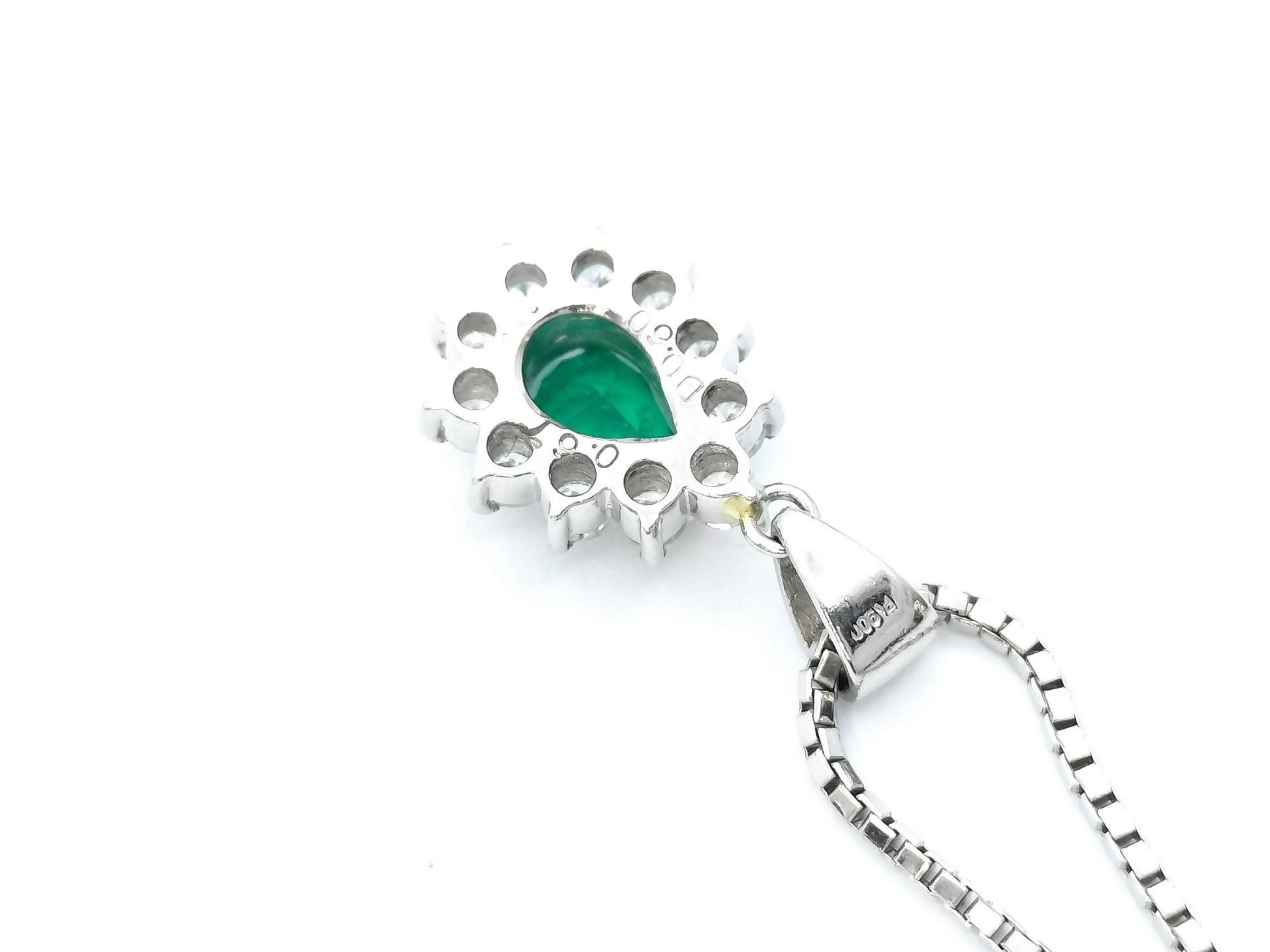 E0.67ct D0.60ct PT900/850 11.2g Necklace 