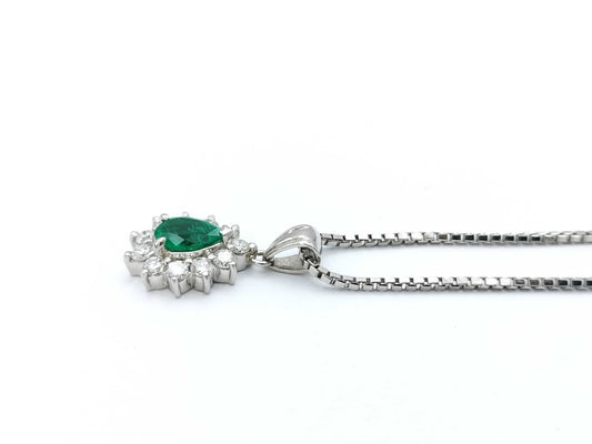 E0.67ct D0.60ct PT900/850 11.2g Necklace 