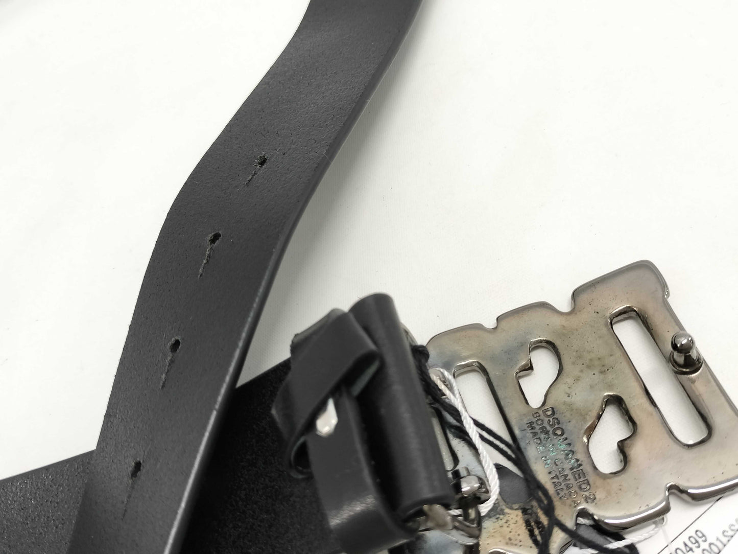 Dsquared tag belt/logo hardware belt