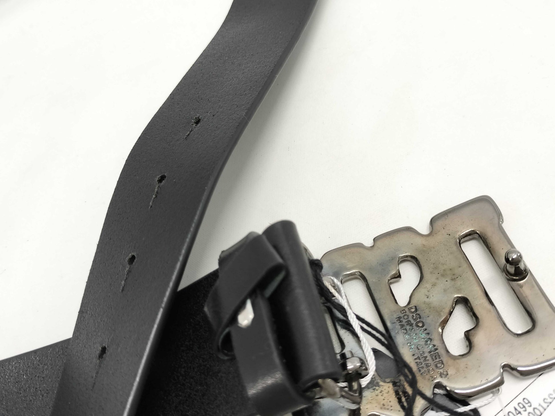 Dsquared tag belt/logo hardware belt