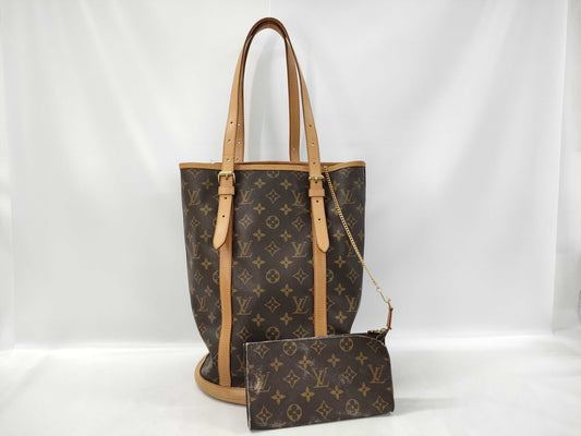 LOUIS VUITTON Monogram Bucket GM Tote Bag with Pouch