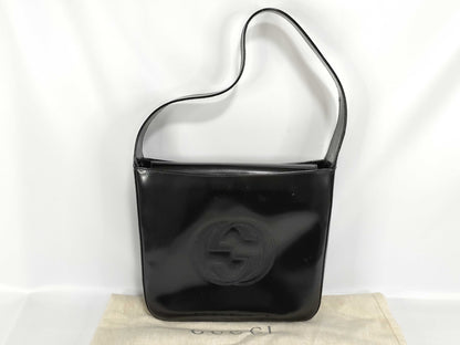 GUCCI Enamel One-Shoulder Black Shoulder Bag