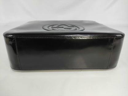 GUCCI Enamel One-Shoulder Black Shoulder Bag