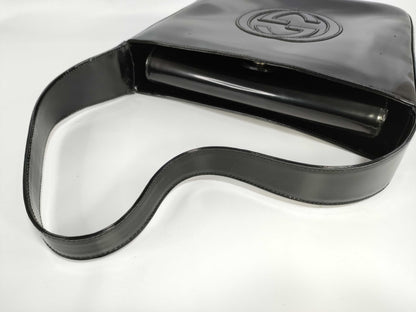 GUCCI Enamel One-Shoulder Black Shoulder Bag