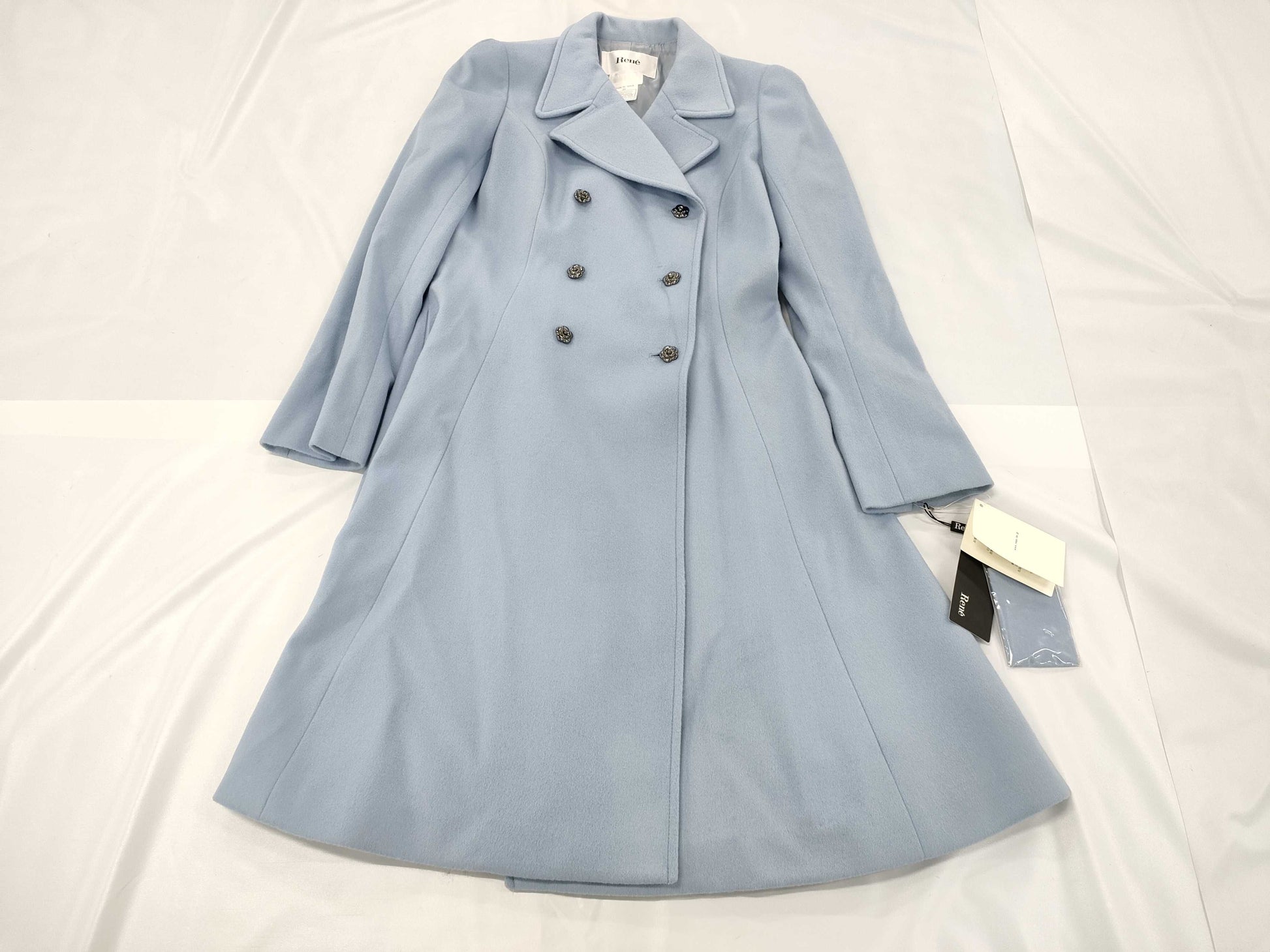 Rene double long coat blue coat