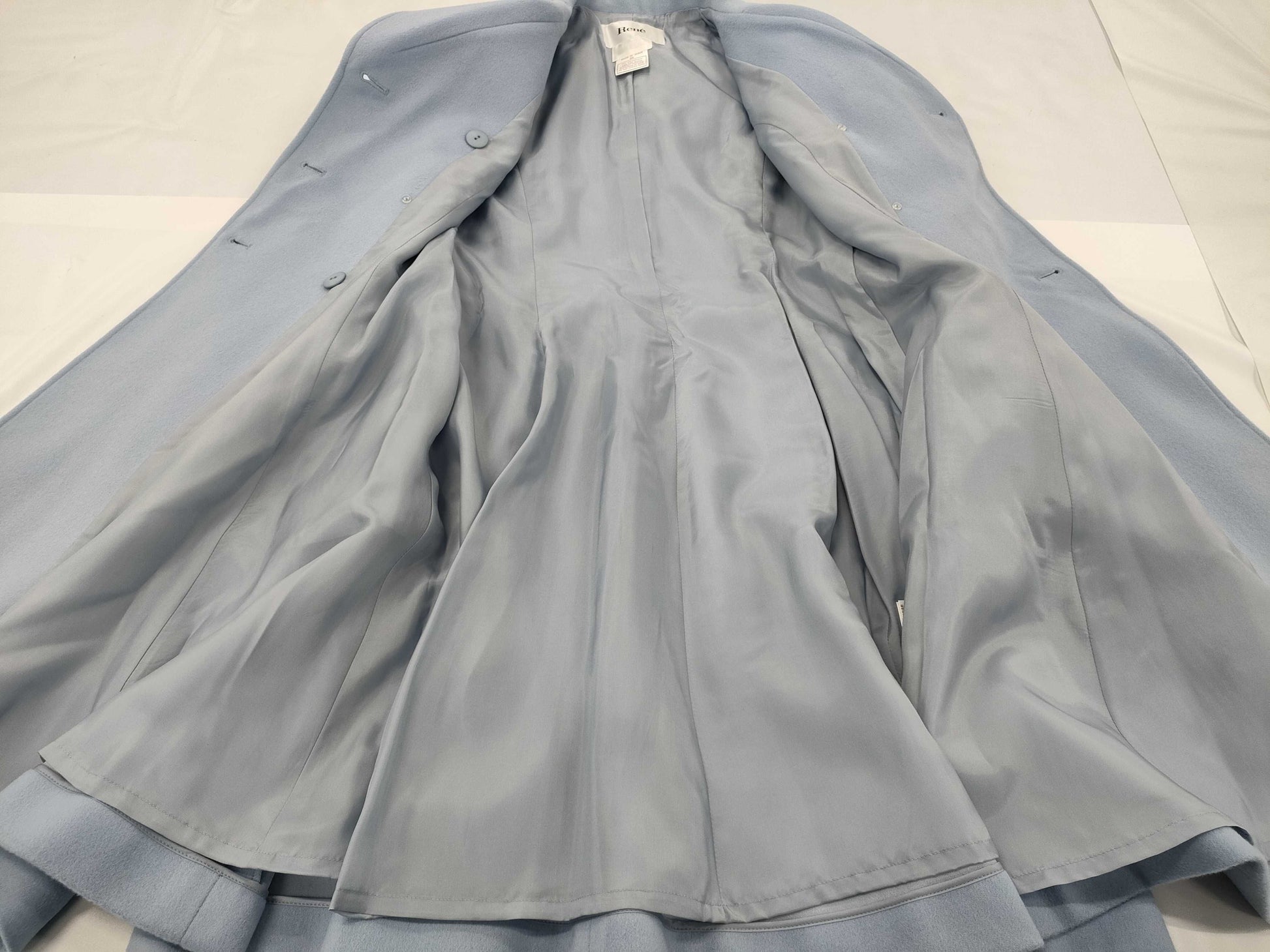 Rene double long coat blue coat