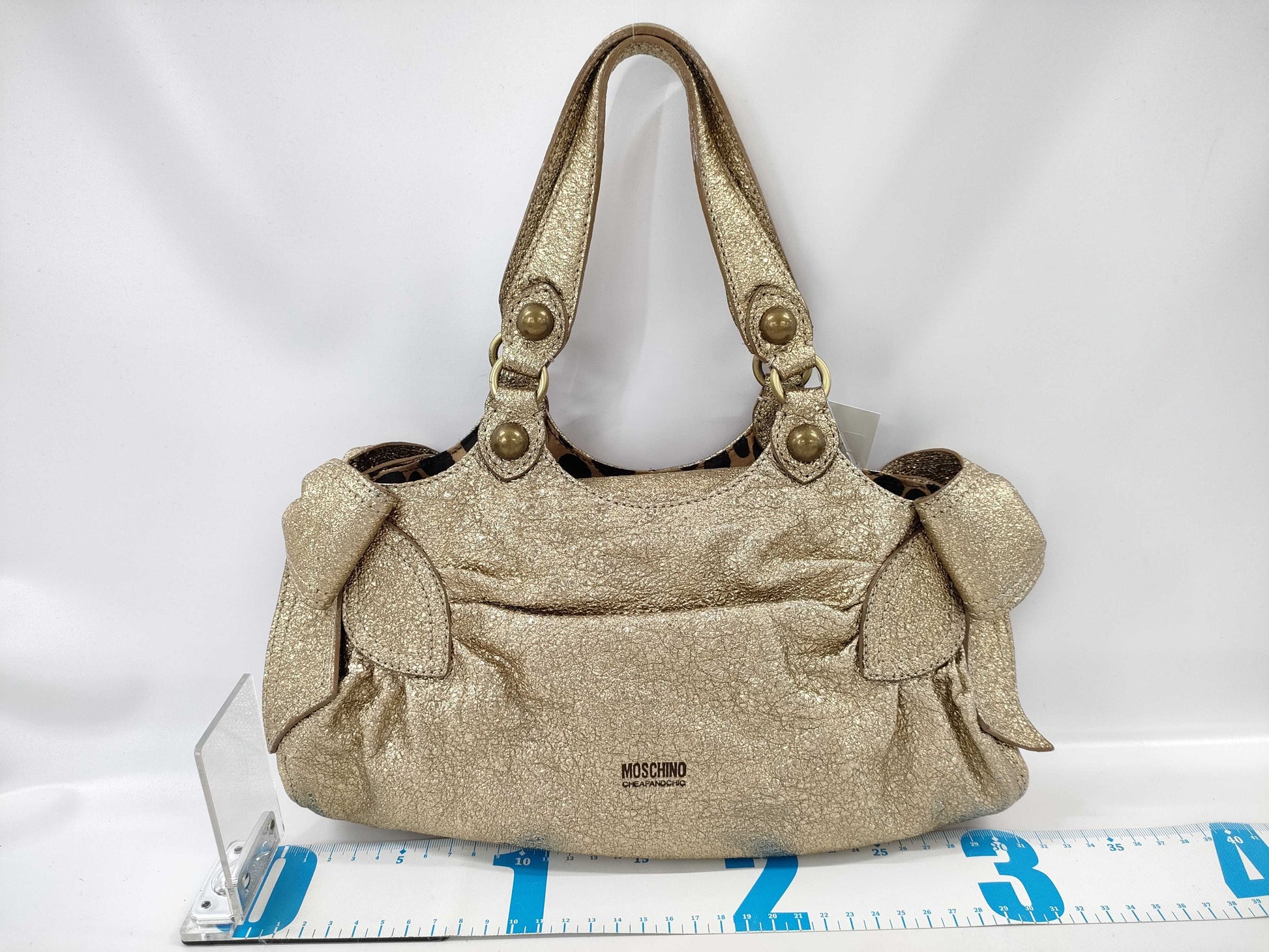 Moschino Mini Bag Gold Handbag
