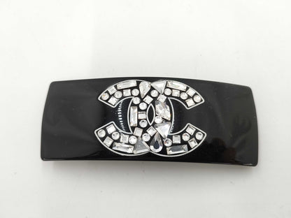 CHANEL 09 A Coco Mark Rhinestone Barrette Hair Accessory